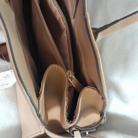 Time & Tru Maxwell Satchel, Mocha Splash - Picture 7 of 7